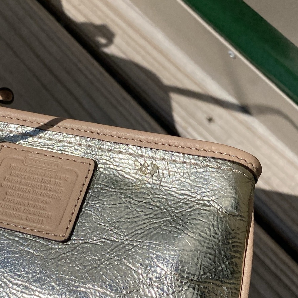 Coach Metro XL Metallic Tote 26141E with Wristlet/Pouch - Picture 9 of 16